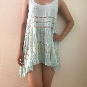 Intimately Free People Voile and Lace Trapeze Slip